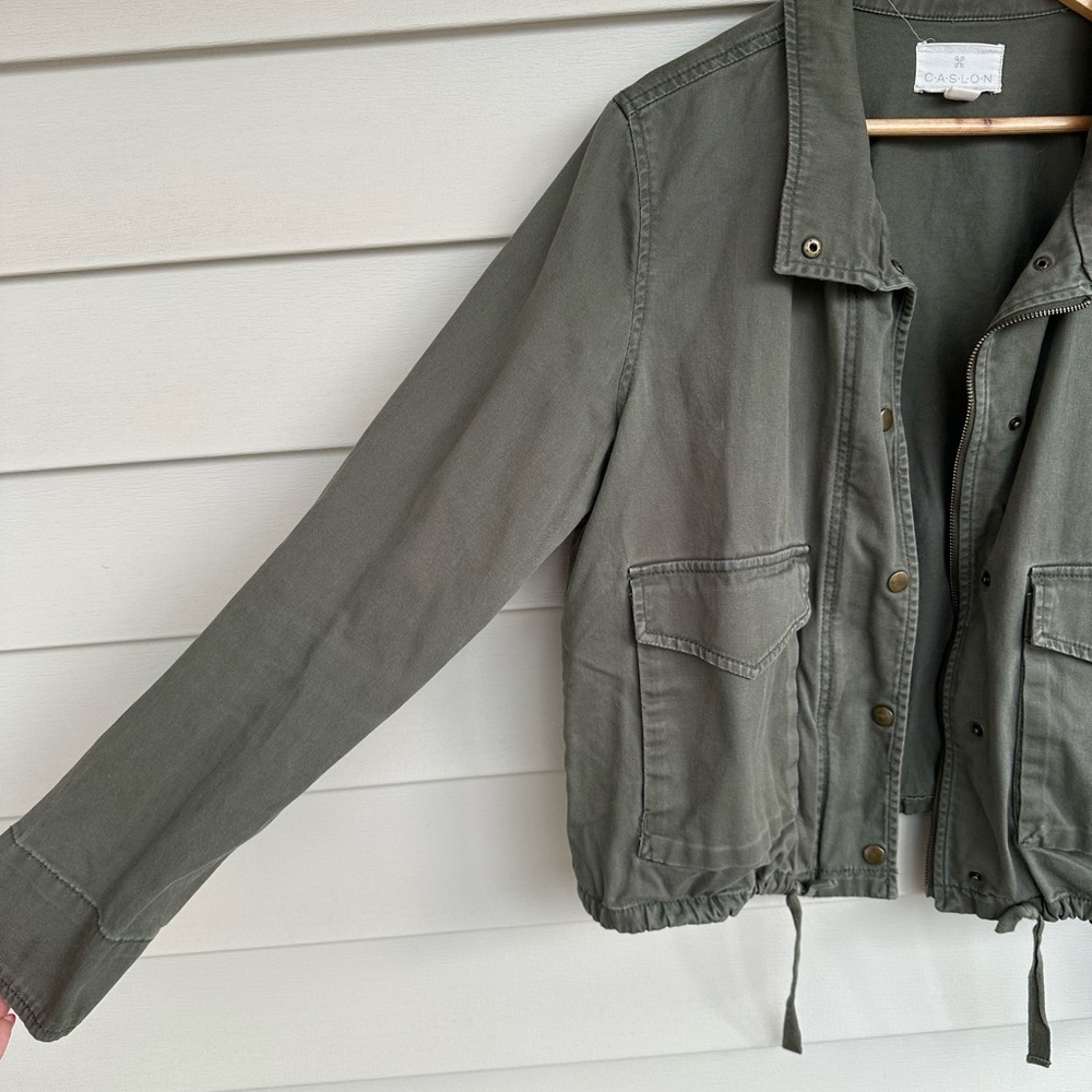 Caslon Utility Jacket in Dark Olive - Picture 3 of 6
